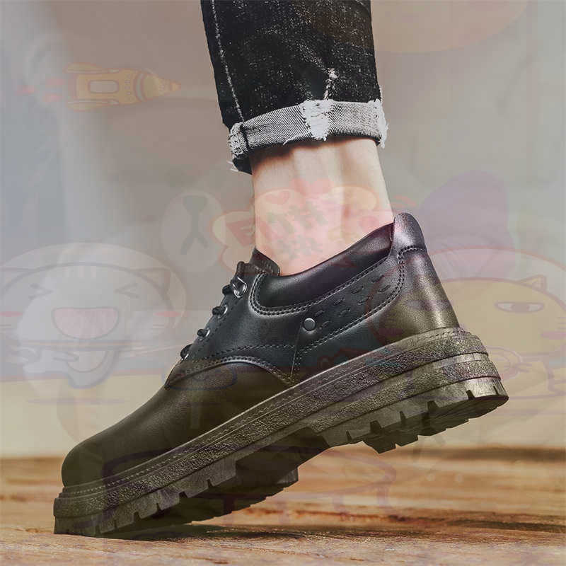 Outdoor Sport Festival - Donker natuurlijk leer Mode-sneakers Tennis Herensneakers