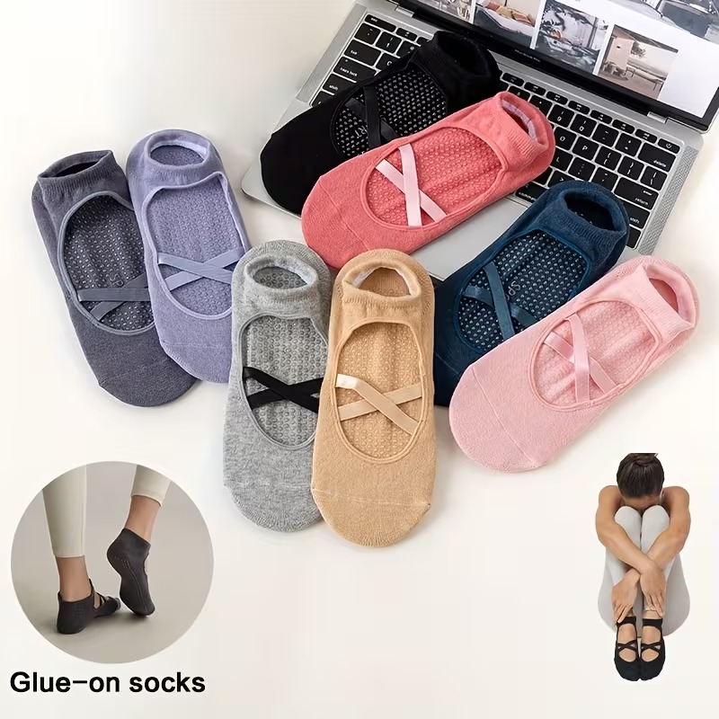 Trampoline Park Sock - 1-2 Paar Vrouwen Antislip Yoga Sokken