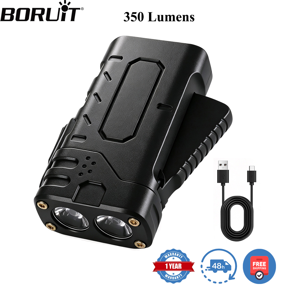 Outdoor Sports Accessories - BORUIiT Handkruk EDC LED-zaklamp Type-C Oplaadbare