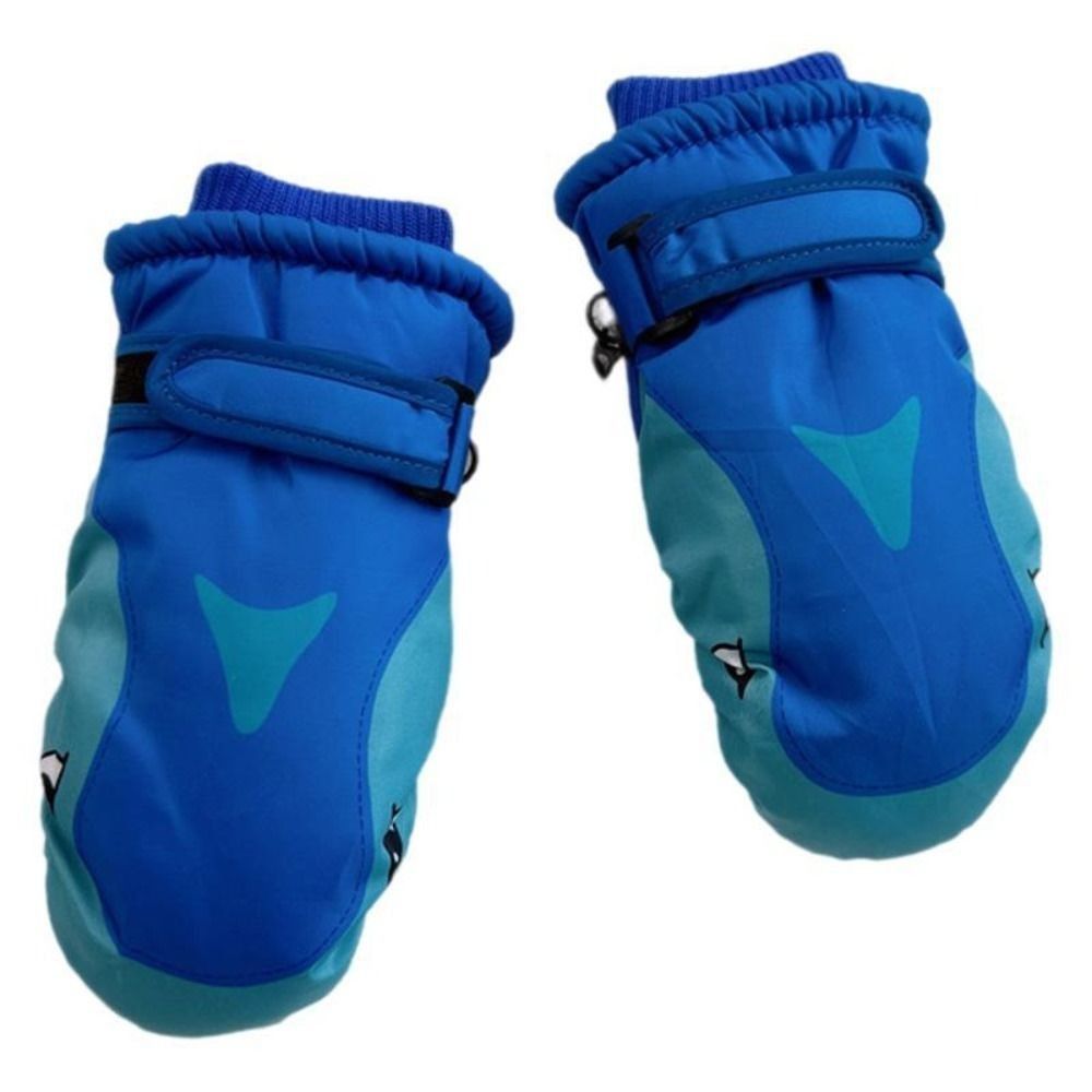 Outdoor Sport Gloves - Cartoon kinderskihandschoenen Warm haaienpatroon Snowboardwant Winddicht