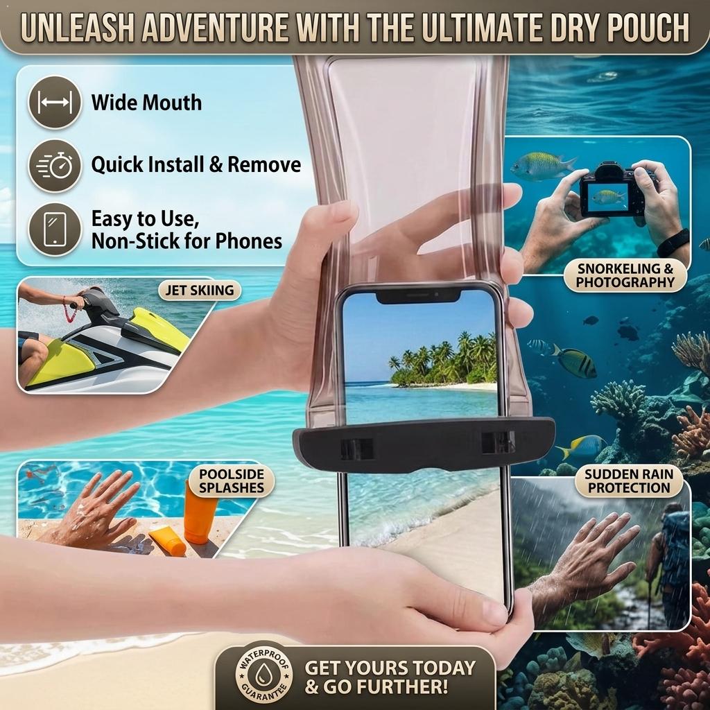 Outdoor Sports Accessories - Doorzichtige waterdichte telefoonhoes, droge tas voor