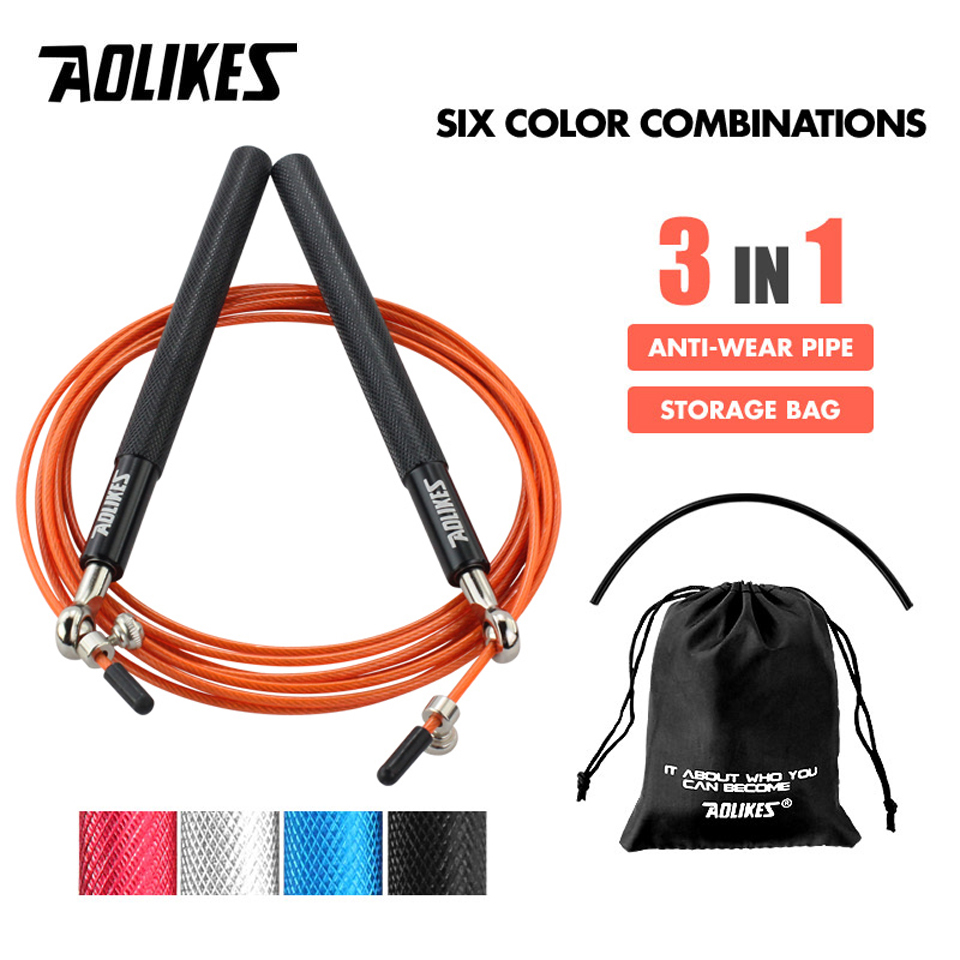 Speed Skipping Rope - AOLIKES 1PCS Crossfit Snelheid Springtouw Professioneel