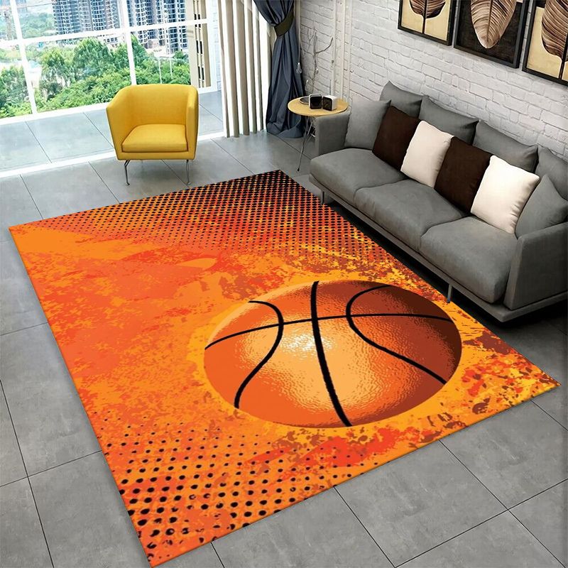 Outdoor Sport Court Flooring - Retro basketbalveld sport groot vloerkleed antislip