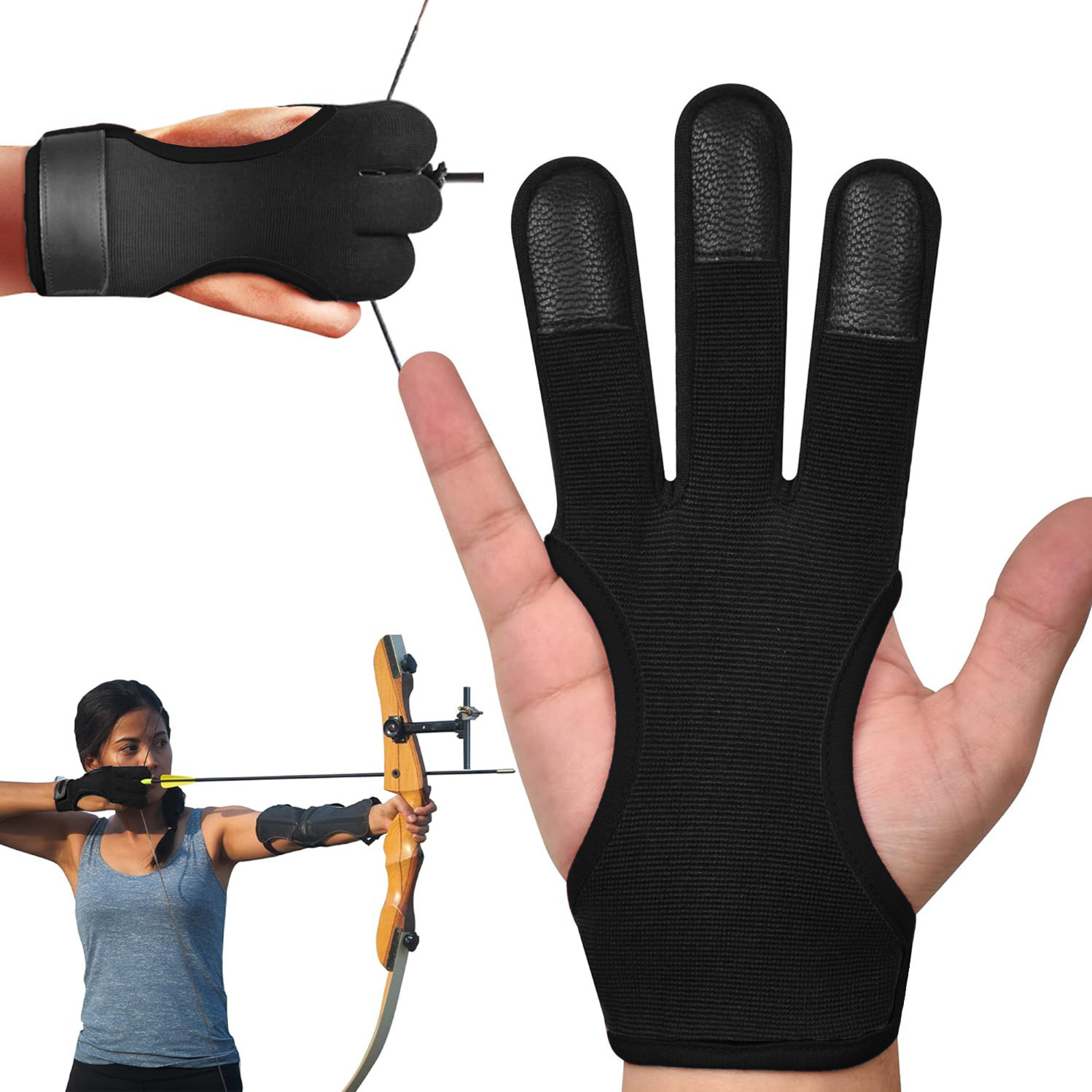 1 STKS Boogschieten 3 Vingers  - Outdoor Sport Gloves recensie en prijs