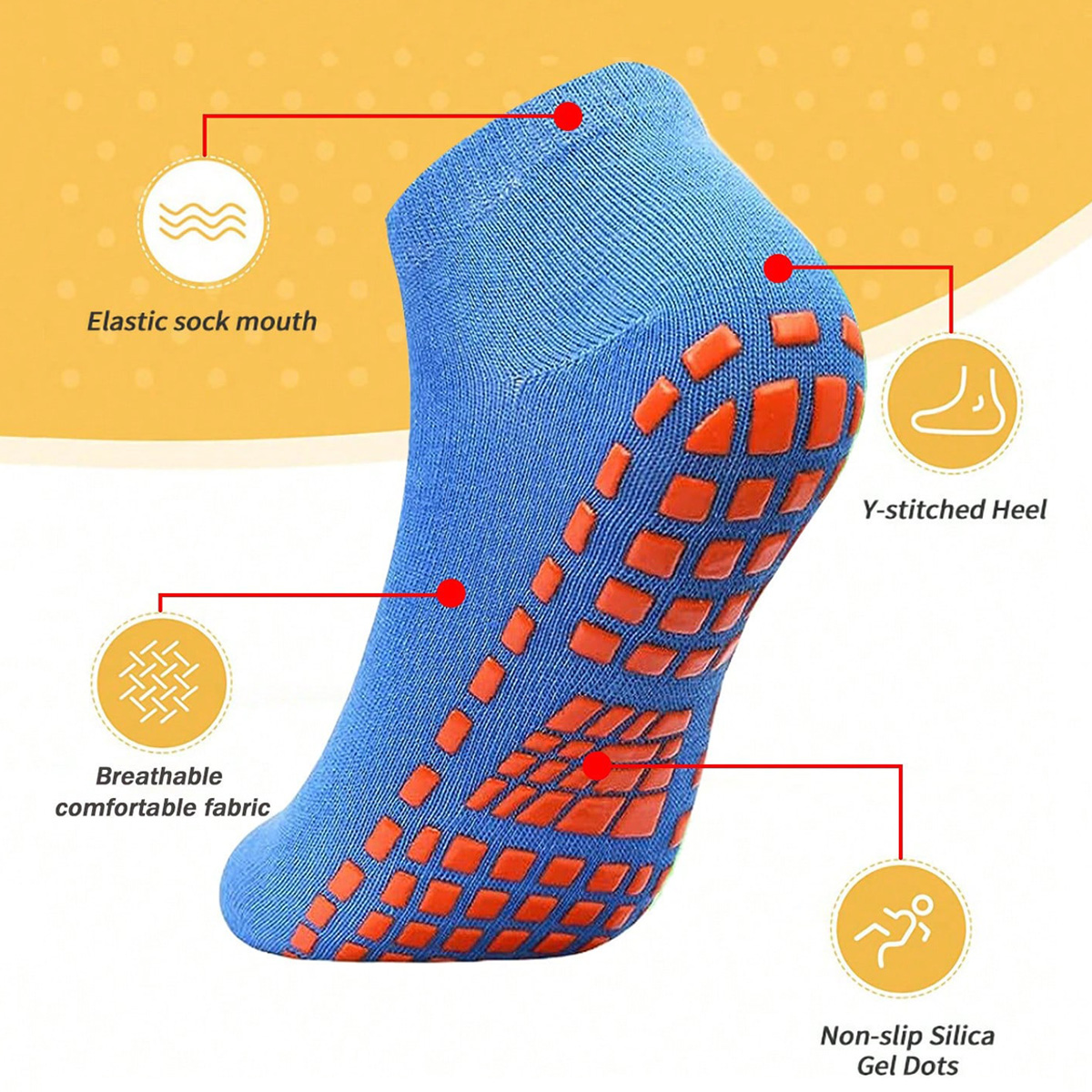 1/4 paar unisex siliconen anti - Trampoline Park Sock recensie en prijs