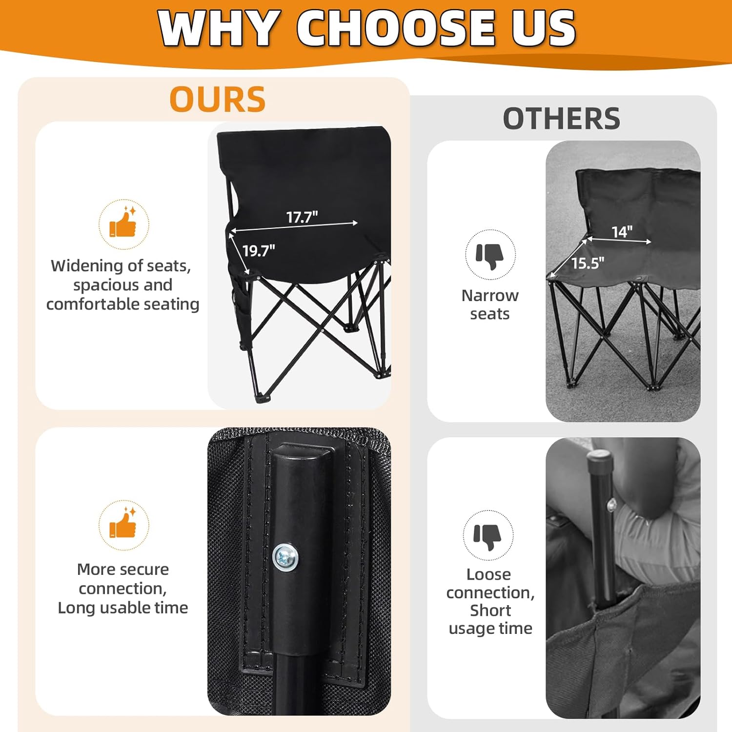 Draagbare opvouwbare zwarte bu - Outdoor Sport Bench recensie en prijs