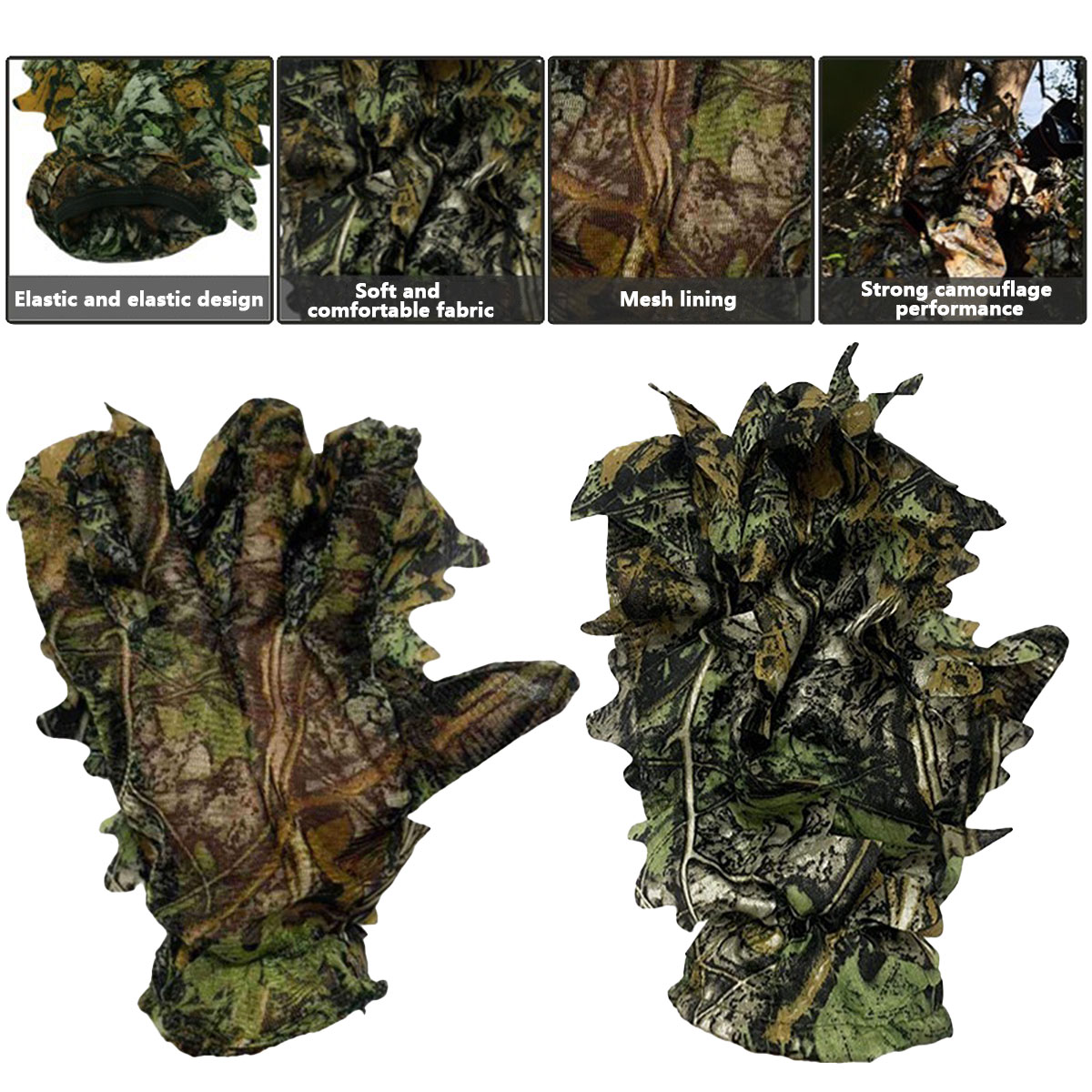 3D Camouflage Leaf-jacht hands - Outdoor Sport Gloves recensie en prijs